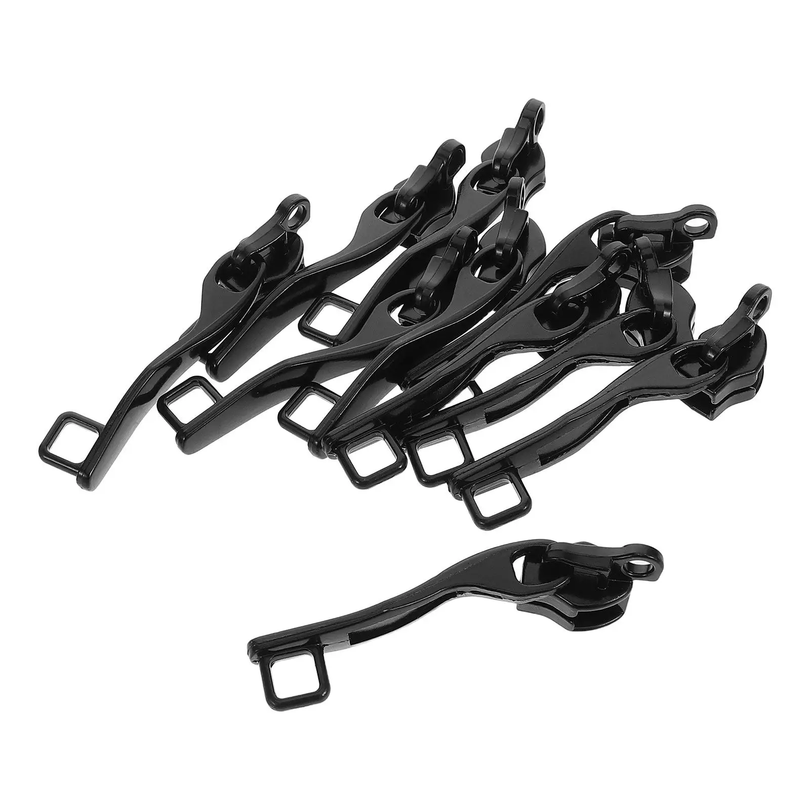 5Pairs Metal Double-Layer Anti-Explosion Zipper Heads Luggage Suitcase Replacement Smooth Sliding Zipper Pull Locks