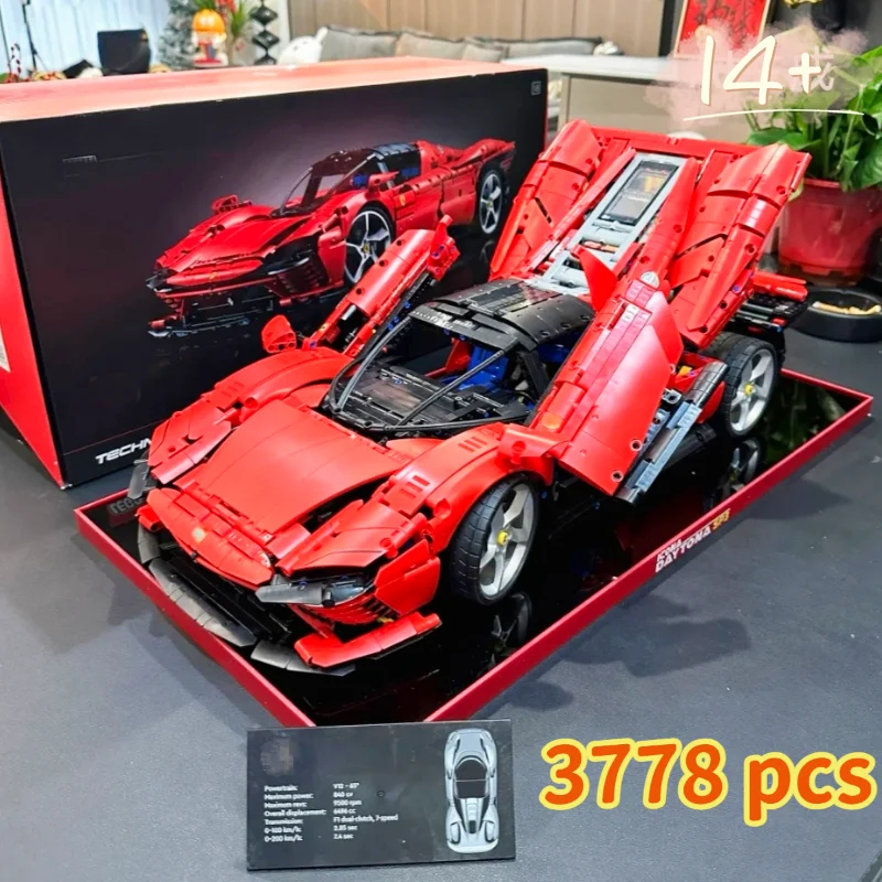 جديد وصول 3778 قطعة التقنية دايتونا SP3 الرياضة سيارات لعب للأطفال عيد ميلاد هدايا عيد الميلاد نموذج السيارة الخارقة اللبنات
