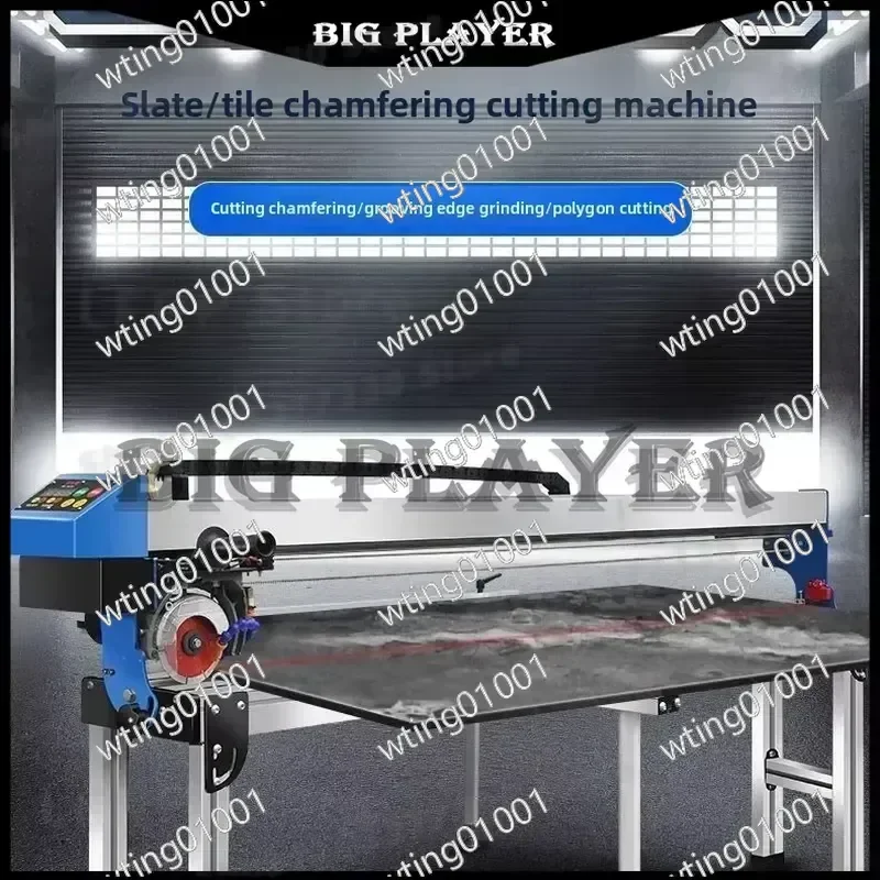 for Automatic Desktop Tile Cutter 45 Degree Chamfer Edge Grinding Water Jet Slotting Machine for Floor Slate Multifunctional