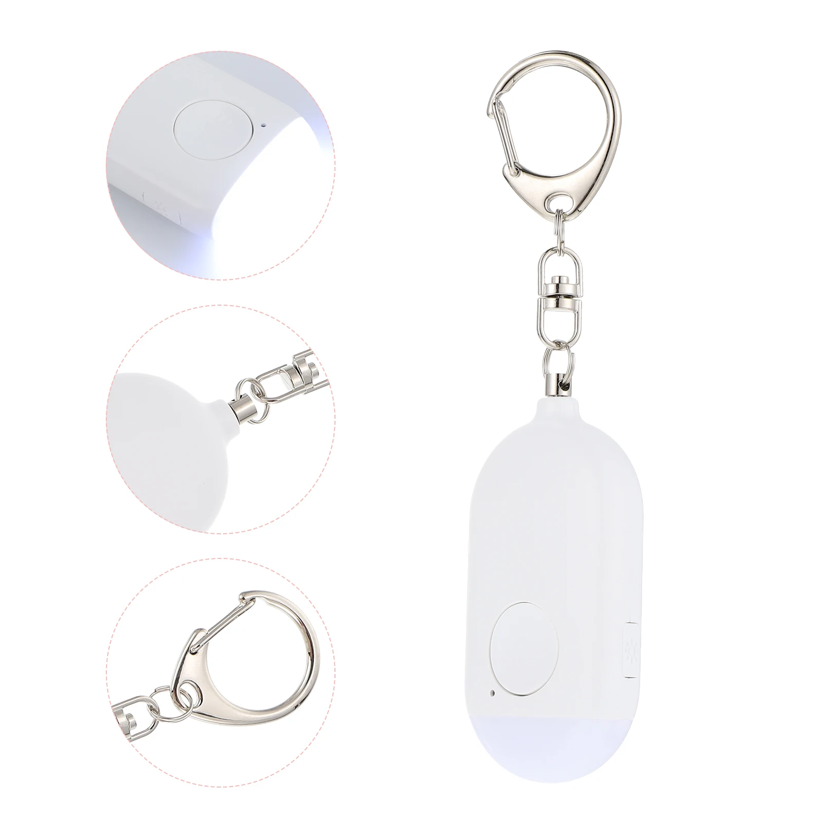 

Portable Anti Wolf Flashlight Personal Security Device For Women Mini Keychain With Clip Reusable Outdoor Safety Alarm For Girls