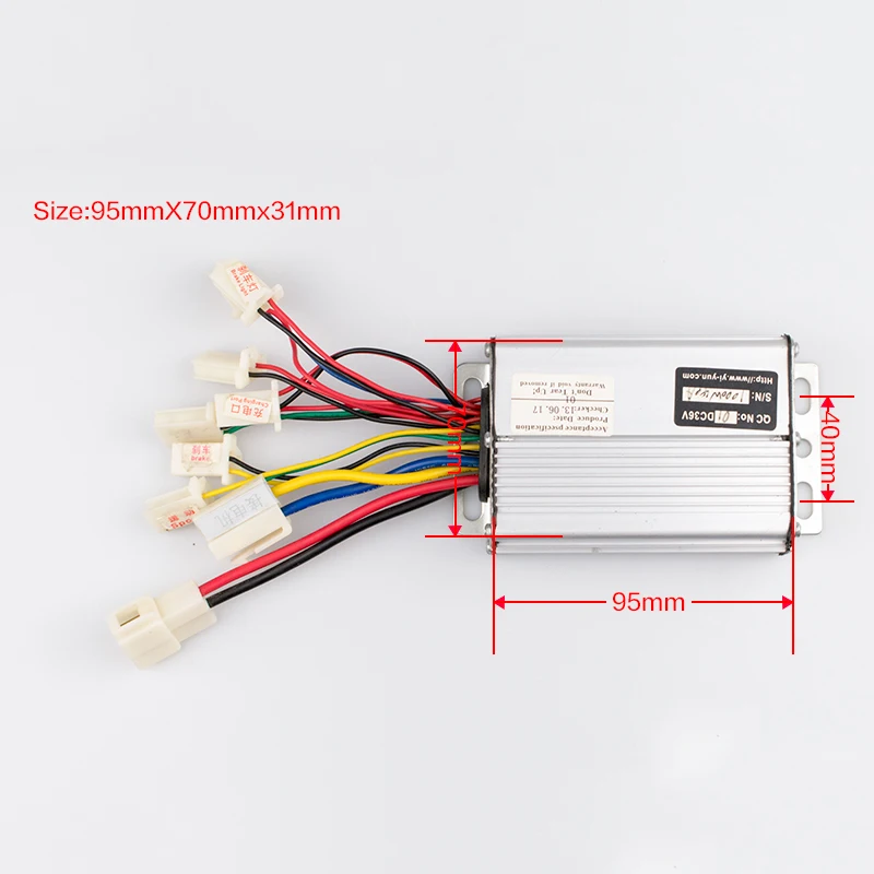 Contrôleur de vitesse pour moteur à balais de vélo électrique, pièces de bicyclette, 36V, 48V, 1000W, 30A, DC