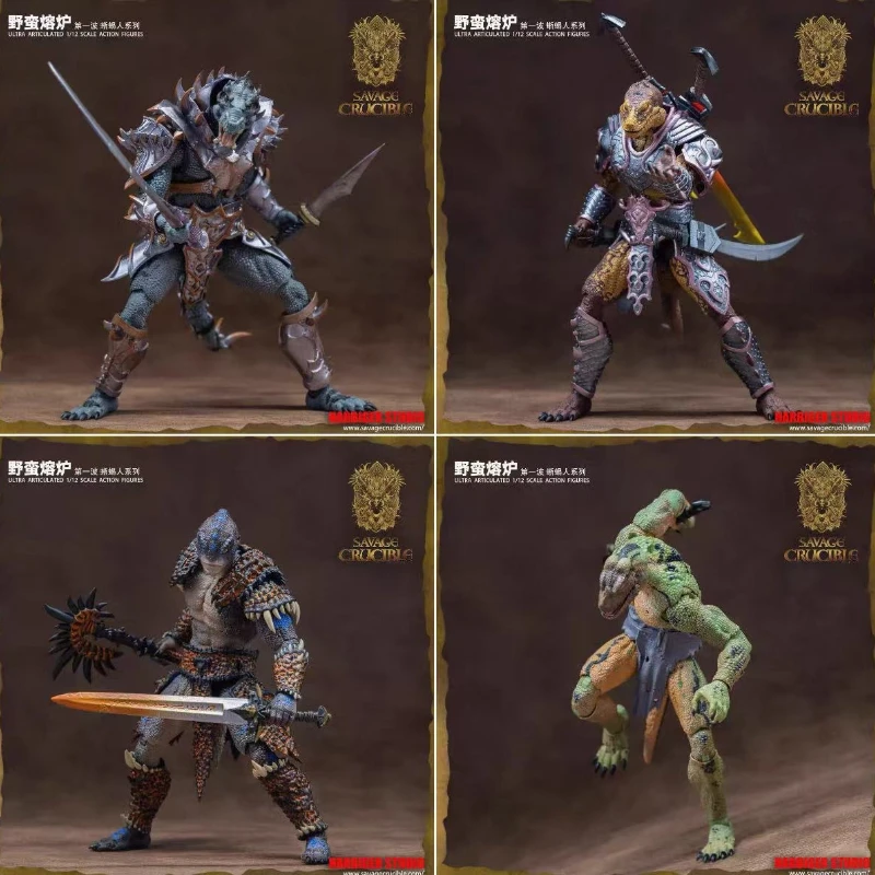 

1/12 Anime Savage Crucible Figures Lizard Man Series Action Figure Pvc Models Statue Collection Toys Boy'S Doll Action Toy Gift