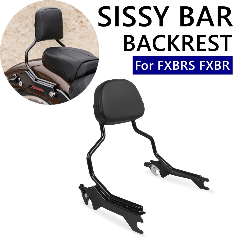 

For Harley Fat Boy FLFB 114 FLFBS Breakout FXBR FXBRS Motorcycle Detachable Sissy Bar Backrest Rear Passenger Seat Replacement