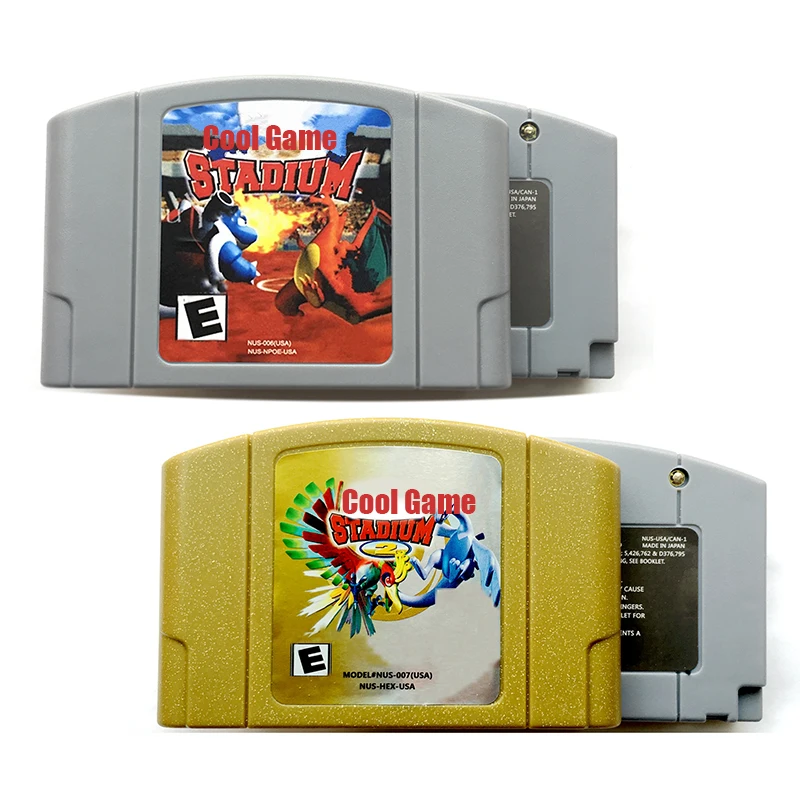 Stadium 1 2 Acessórios para videogame Cartão de cartucho de memória para console de 64 bits Versão US NTSC Idioma inglês