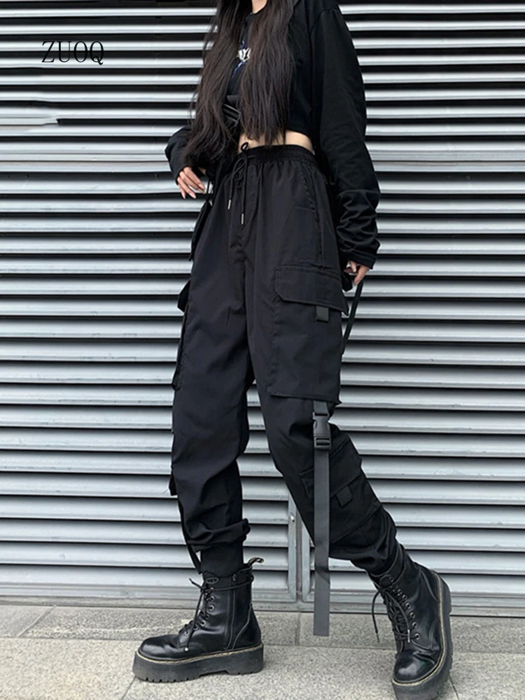 2025 New Fashion Hip Hop Cargo Pants Women Harem Pants Multi-Pocket Streetwear Casual Woman Pant S-3XL