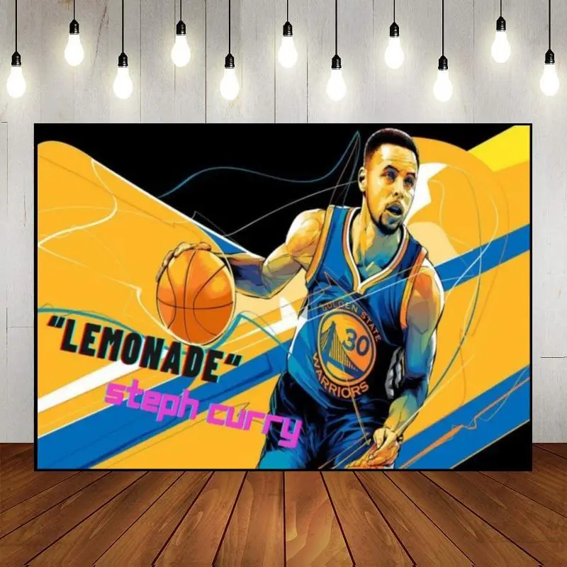 Basketball Court Scene Baby Shower Background Themed Photo Competition Kids Photography Backdrops Custom Birthday Backdrop Vinyl