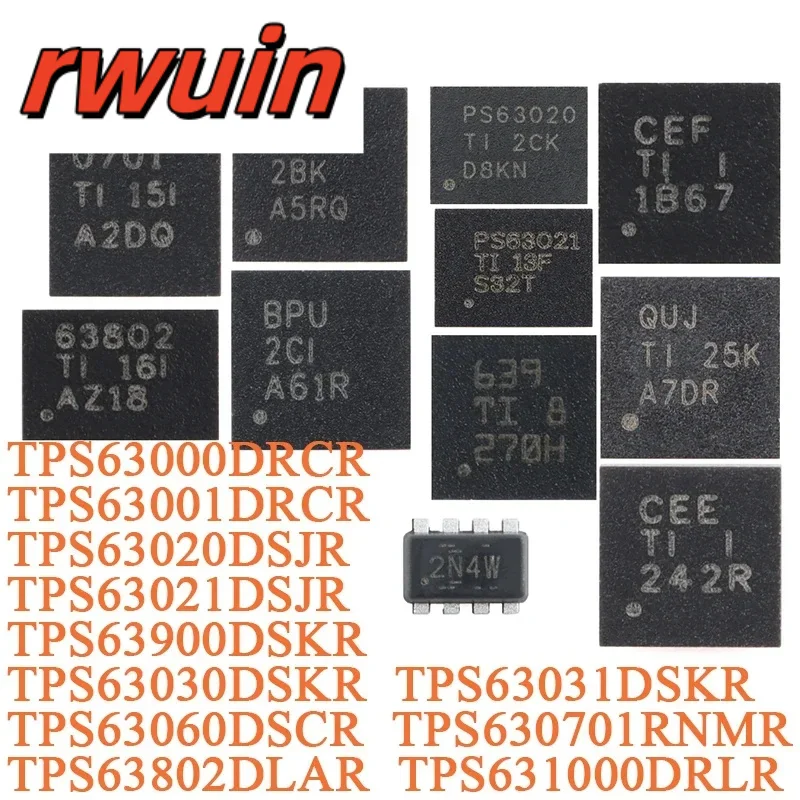 10pcs/2pcs TPS63802DLAR TPS63802 VSON-10 2A Buck Boost Converter Chip TPS63000DRCR TPS63020DSJR TPS631000DRLR TPS63900DSKR
