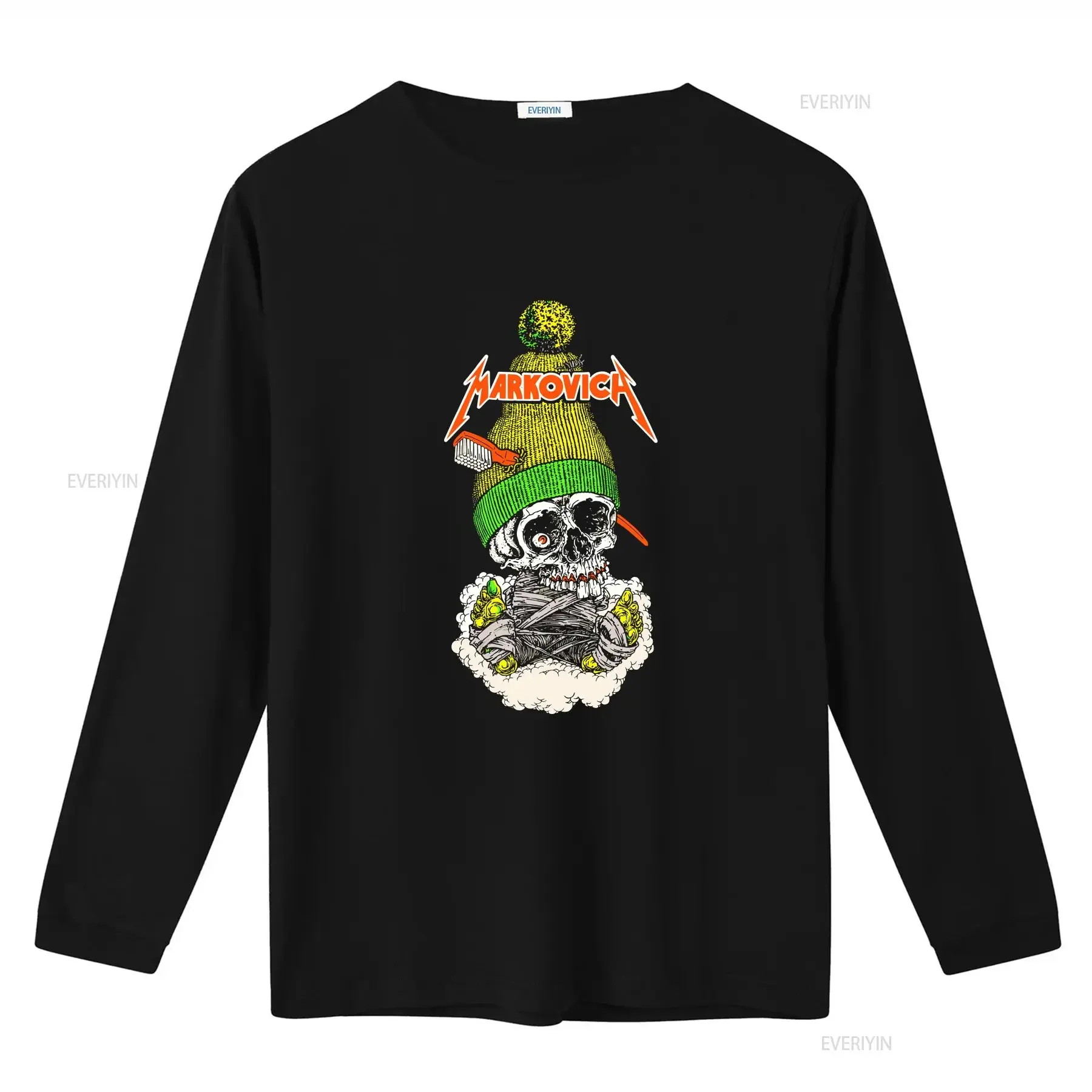 تي شيرت One O كريس ماركوفيتش Pushead مقاس قديم كبير فن التزلج بأكمام طويلة أو قصيرة جرافيك مغسول عتيق ناعم #3