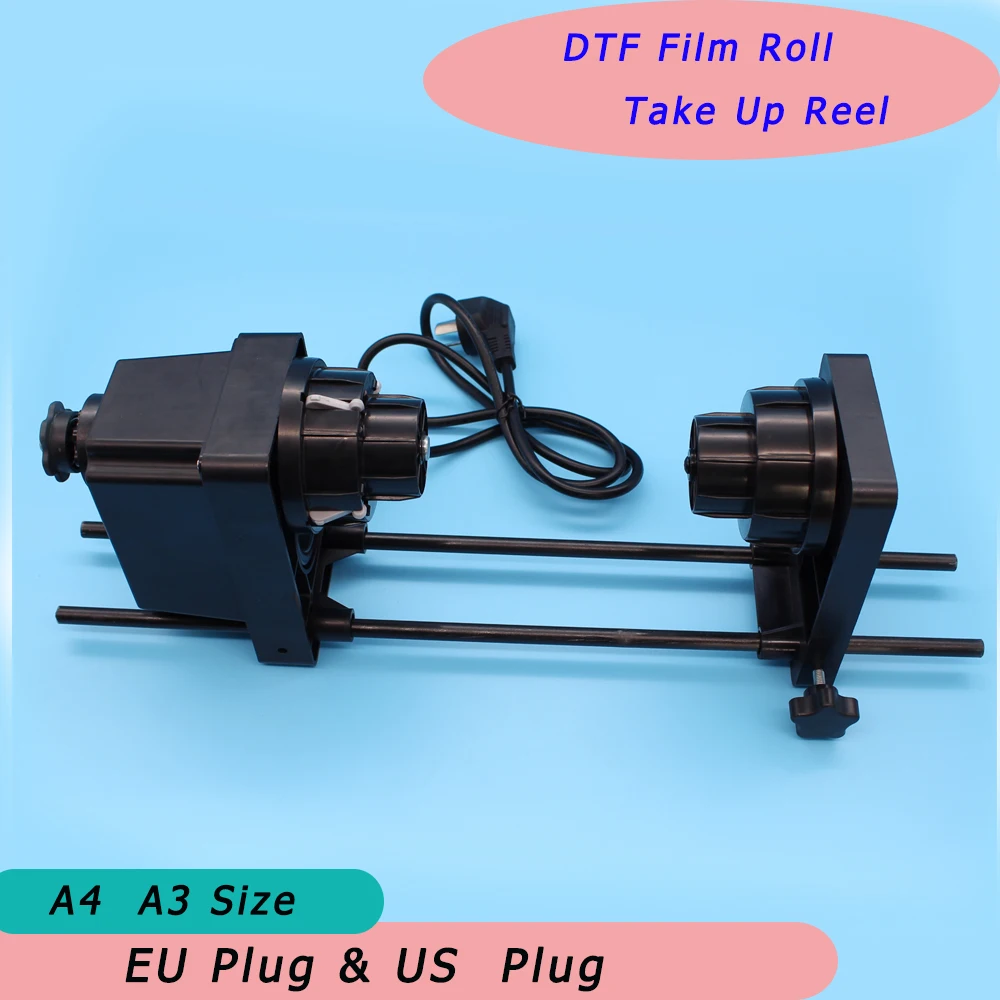 DTF Roll Film Take Up Reel for A3 A4 DTF Printer Holder For Epson XP-15000 L18050 18100 R1390 L1800 DTF Film Roller Collector