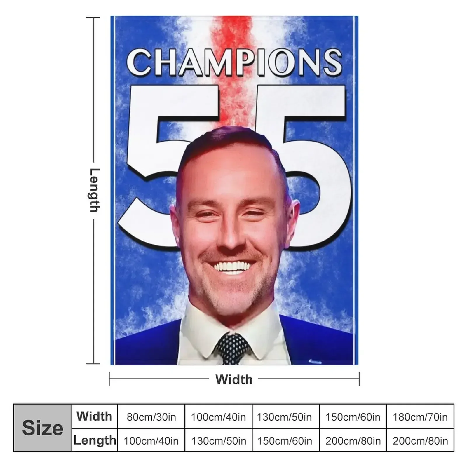 Glasgow Rangers Champions 55 Throw Blanket Custom sofa bed Luxury Designer For Decorative Sofa Blankets
