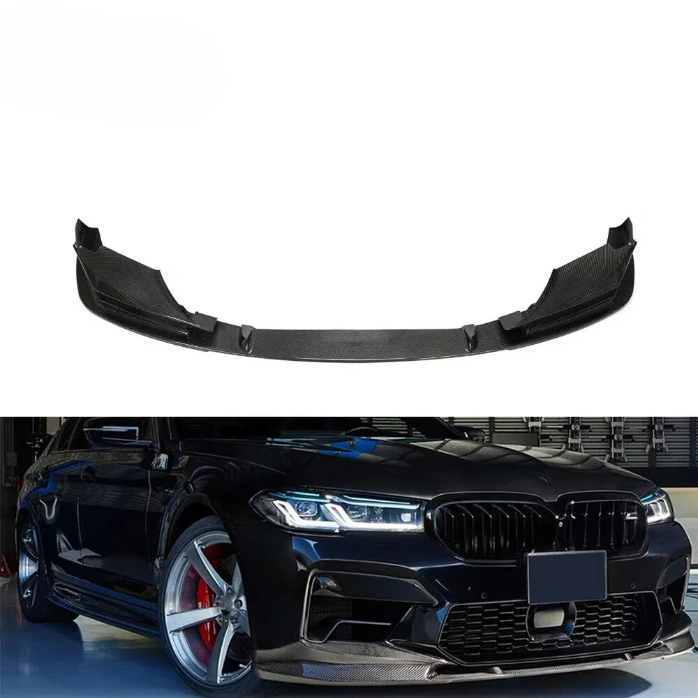 Carbon Fiber Car Front Bumper Lip For BMW 5 Series F90 M5 Sedan 4-Door 2021 2022