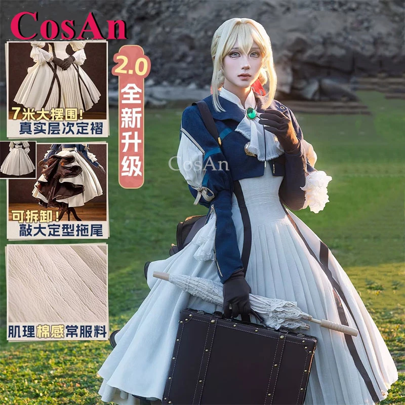 

CosAn Anime Violet Evergarden Cosplay Costumes Gorgeous Elegant Formal Dress Full Set Halloween Party Role Play Clothing S-XL