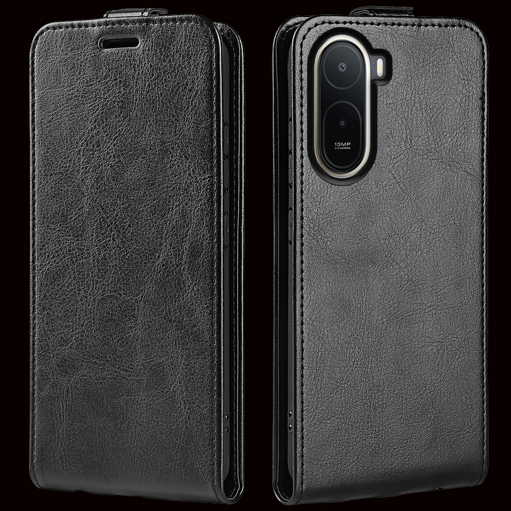 Vertical Flip Leather Case For Xiaomi Redmi A7 Pro 15A Note 15 14 13 Pro Plus 14S 15C 14C 13C A3 A5 Turbo 5 Max Phone Case Cover
