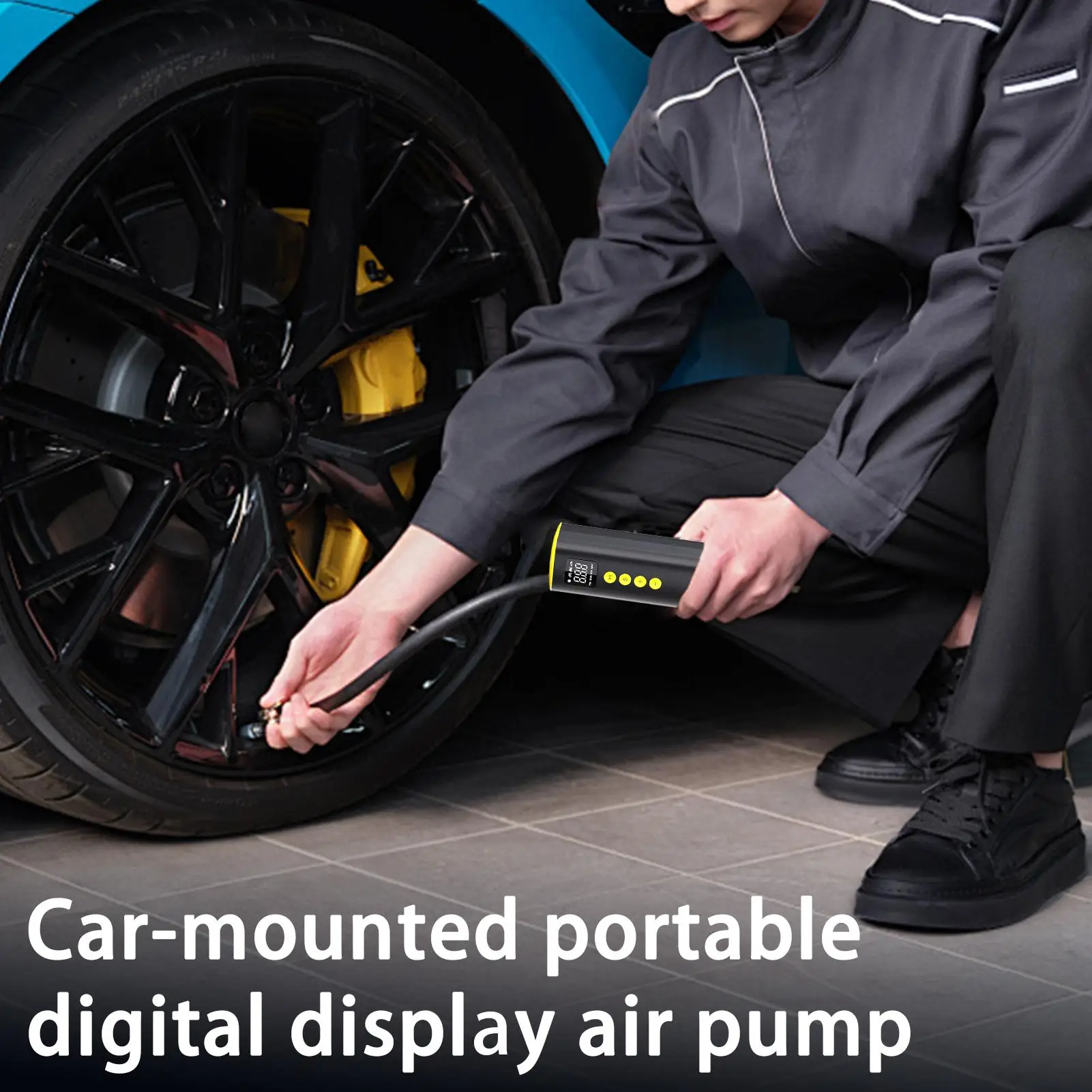 

Электрический насос для накачивания шин, цифровой манометр 150psi, электрический беспроводной манометр для велосипеда, автомобиля, грузовика, мотоцикла