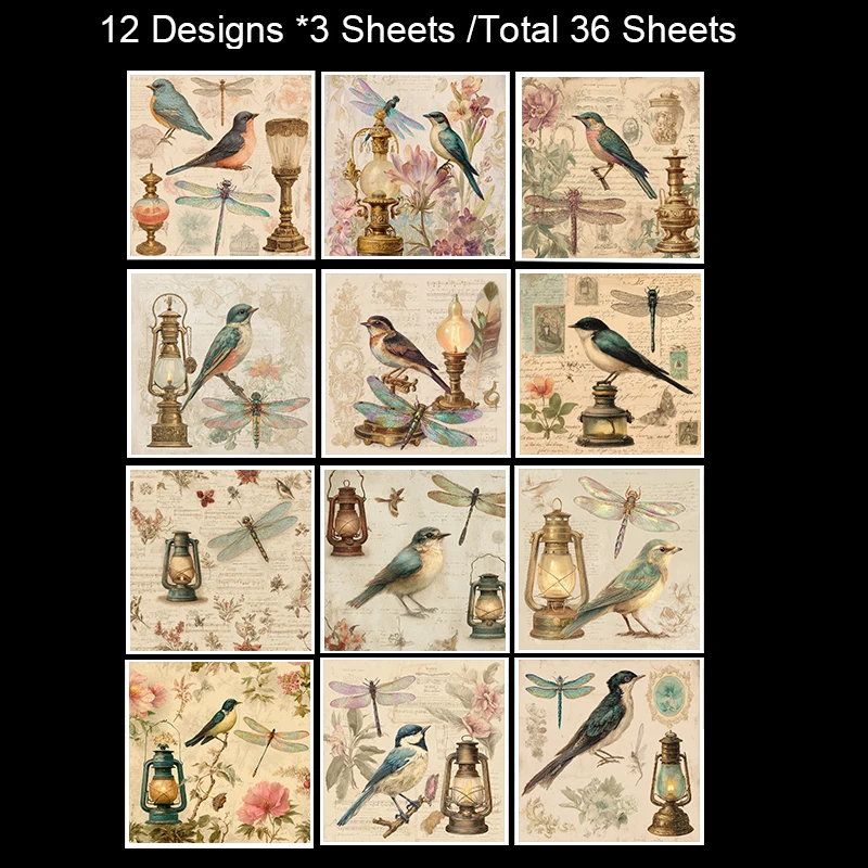 36 Sheets Scrapbooking Paper 6"x6": Mosaic Tile-Inspired Prints for Scrapbooking, Origami & Bohemian DIY Decor