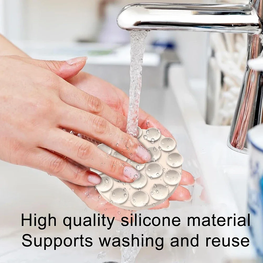 자석식 휴대폰 거치대 미끄럼 방지 실리콘 흡착판 핸즈프리 거울 샤워 휴대폰 거치대 아이폰 16 15용