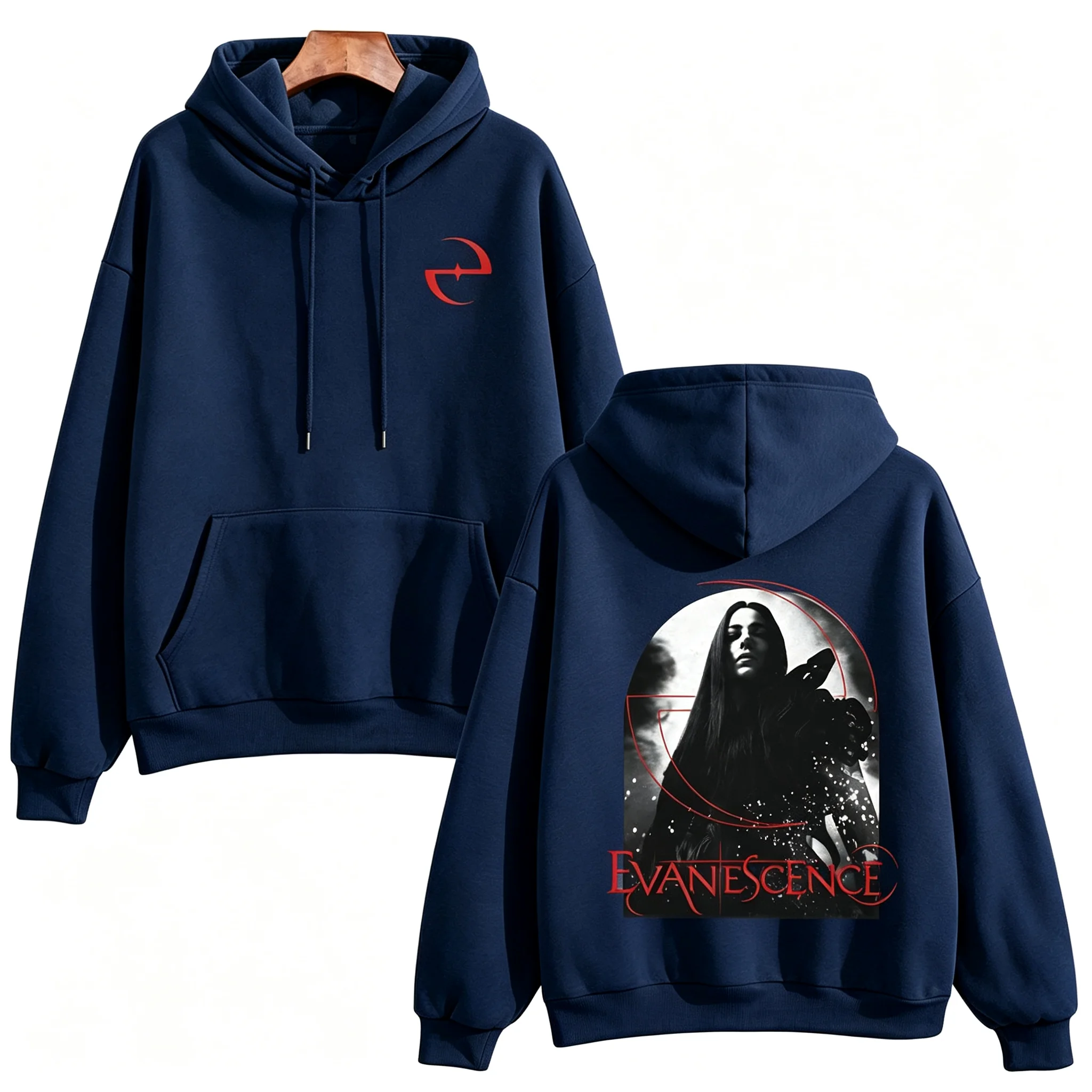 Sanctuary Logo Hoodie Evanescence Rockband Pullover Mode Unisex High Street Sweatshirts Lässige Langarm-Streetwear – Detail 2