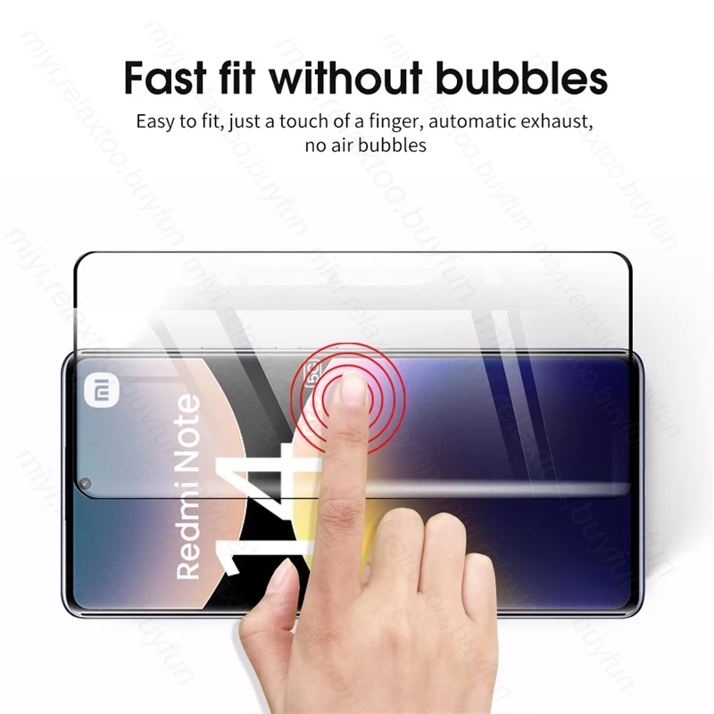نوت 14 برو 5G زجاج 3 قطعة 9D زجاج منحني حامي الشاشة ل Redmi نوت 14 برو 5/4G زجاج واقي ريدمي نوت 14 برو + 5G 2025 #6