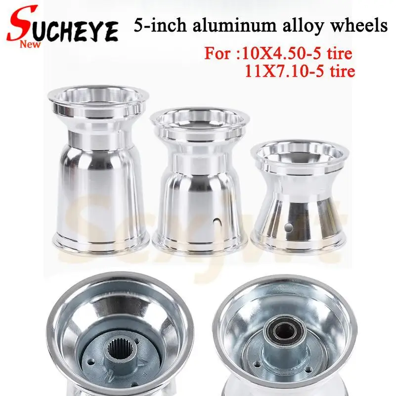 

FOR Go Kart Aluminium Alloy 5 Inch 10X4.5-5 Front 11x7.10-5 Rear Wheel Rim Fit For ATV Go-Kart Scooter Drift Car