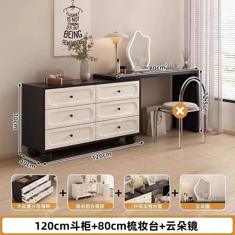 

Французский комод, туалетный столик, комод, встроенный шкаф для хранения в главной спальне, стол в кремовом стиле, новая выдвижная конструкция