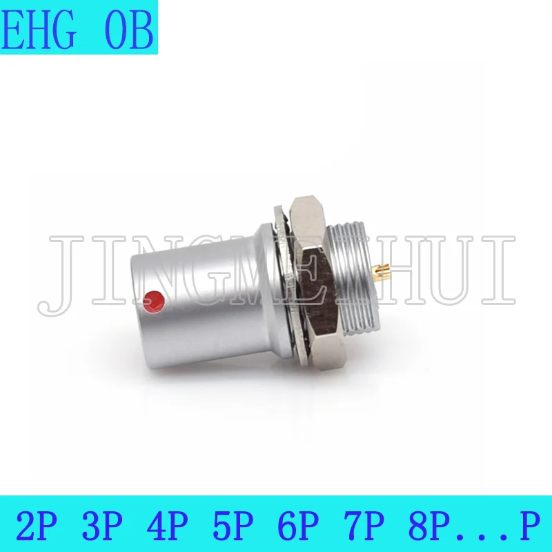 

EHG 0B 2 3 4 5 6 7 9Pin Aviation Metal Circular Push-pull Self-locking Female Socket Connector For Data And Telecom Systems