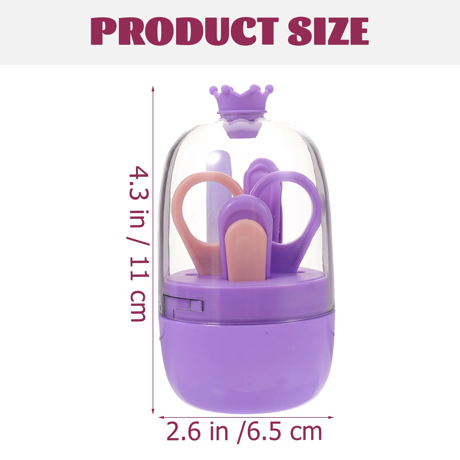 مجموعة ماكينة قص أظافر الأطفال من الفولاذ المقاوم للصدأ آمنة للأظافر الرقيقة مع صندوق تخزين رائع #4