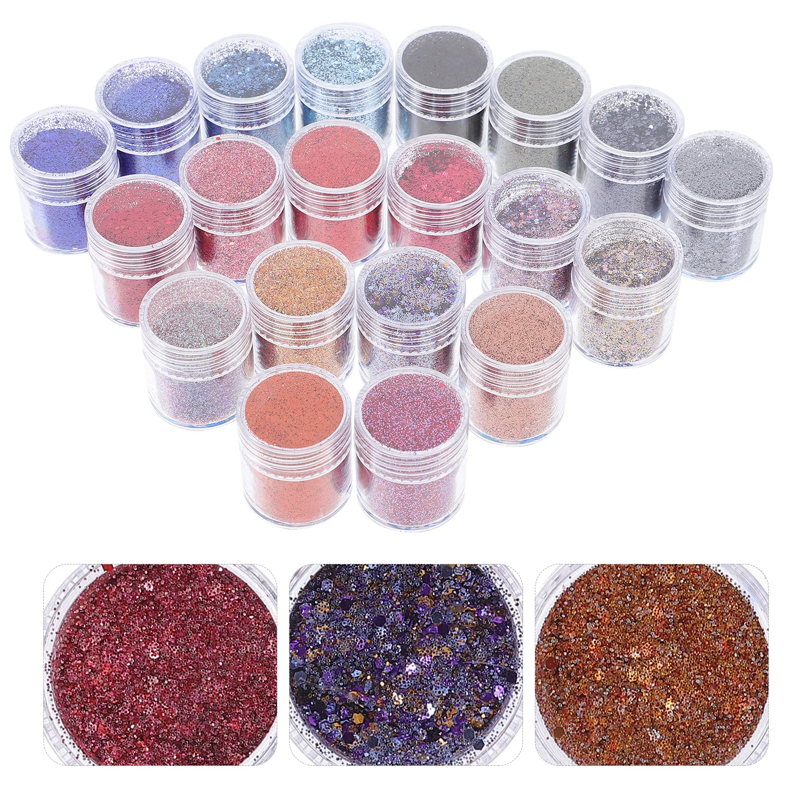 

20Pcs Nail Art Glitter Sequins Shiny DIY Manicure Decors for Festivals and Daily Wear Fine Glitter for Nails Nail Glitters