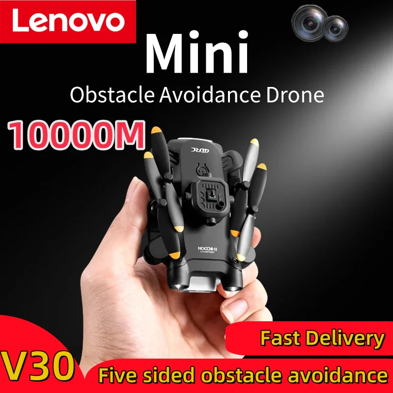 Lenovo 10000M 4DRC V30 Mini Drone Camera HD 8K 1080P FPV RC Drones Profesional Five-sided Obstacle Avoidance Helicopter Drone