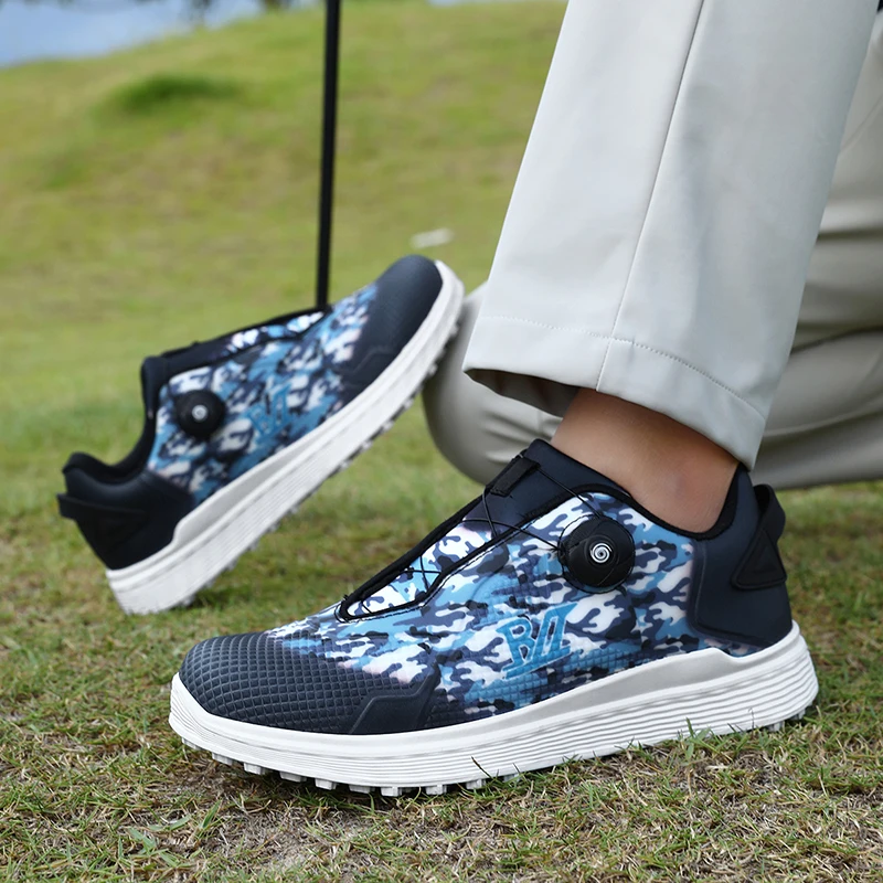 

Golf sports shoes men's style four season anti slip fashion indoor outdoor breathable travel leisure wear-resistant motion shoes
