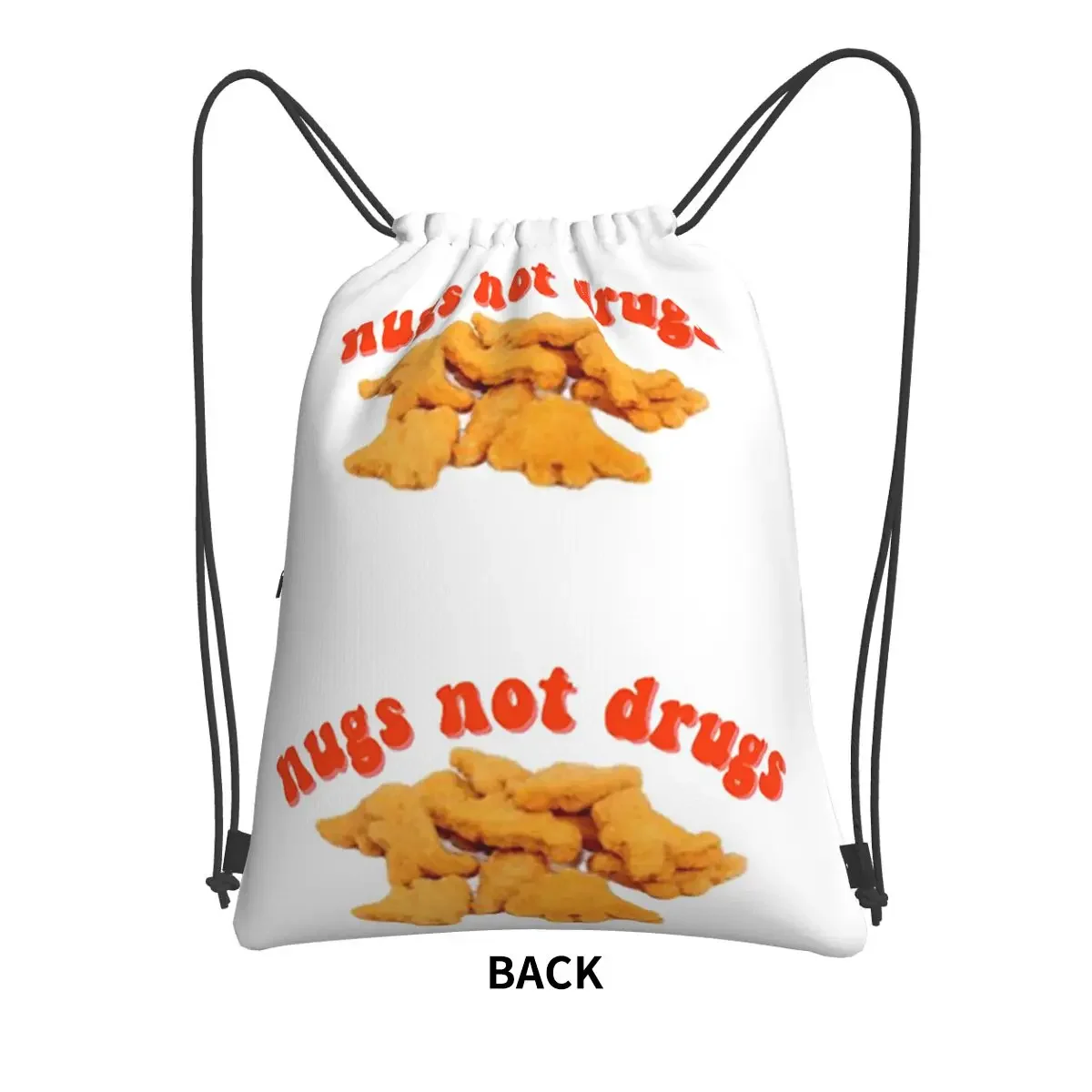 NUGS NOT DRUGS Portable Backpacks Drawstring Bag Fashion Drawstring Bundle Pocket Storage Bags For School Students