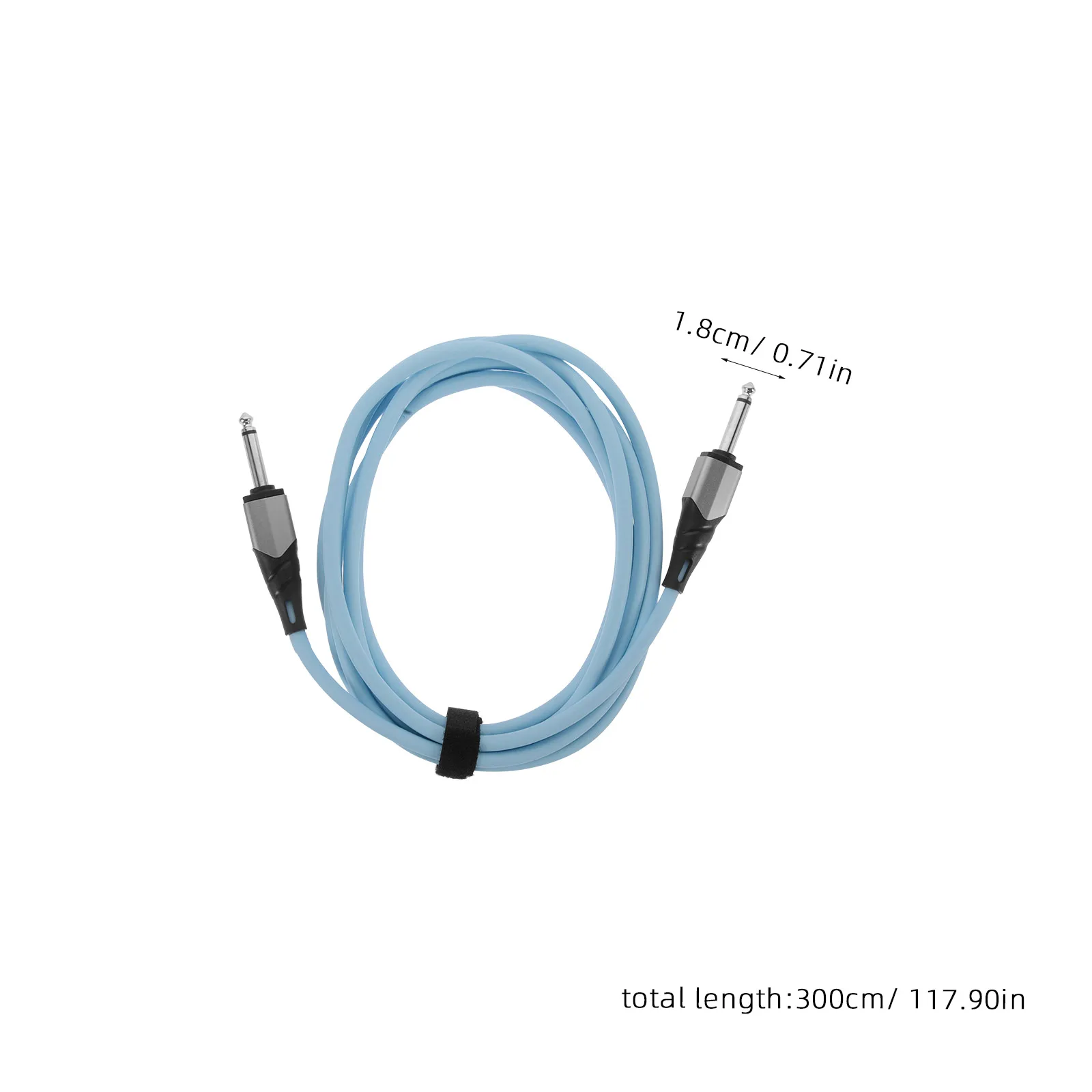 

Electric Audio Cable 6.5Mm Jack Pvc Metal Noise Reduction Patch Cord For Bass Guitar Amp Studio Performance Instrument