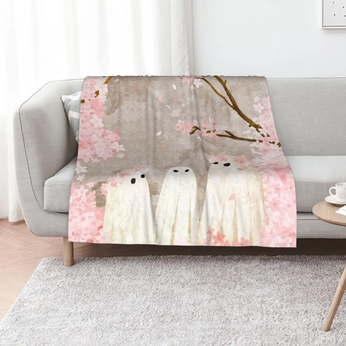

Cherry Blossom Party Throw Blanket Thin Beautifuls manga Soft Blankets