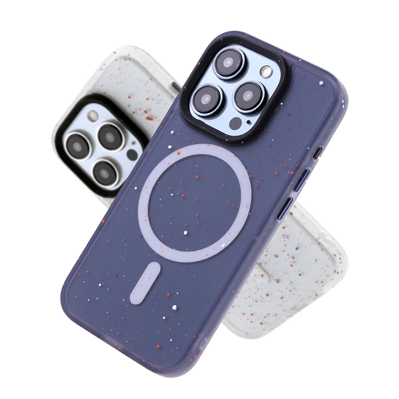 For iPhone 15 Pro Max Case Magnetic Painted Matte Anti-Fingerprint Back Cover Support Wireless Charging Shell for iPhone 15 Pro