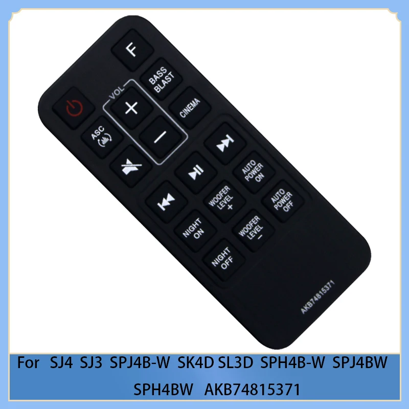 AKB74815371 remote control compatible with  speakers SJ3 SJ4 SPJ4B-W SK4D SL3D SPH4B-W