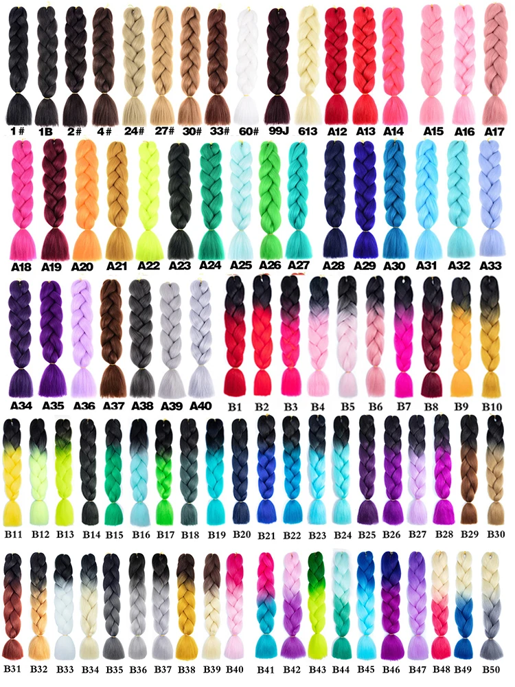 Alileader 24 Pollici Jumbo Trecce Crochet Capelli Sintetici Ombre Intrecciare I Capelli Estensioni Per Crochet Trecce 103 Arcobaleno di Colori Dei Capelli