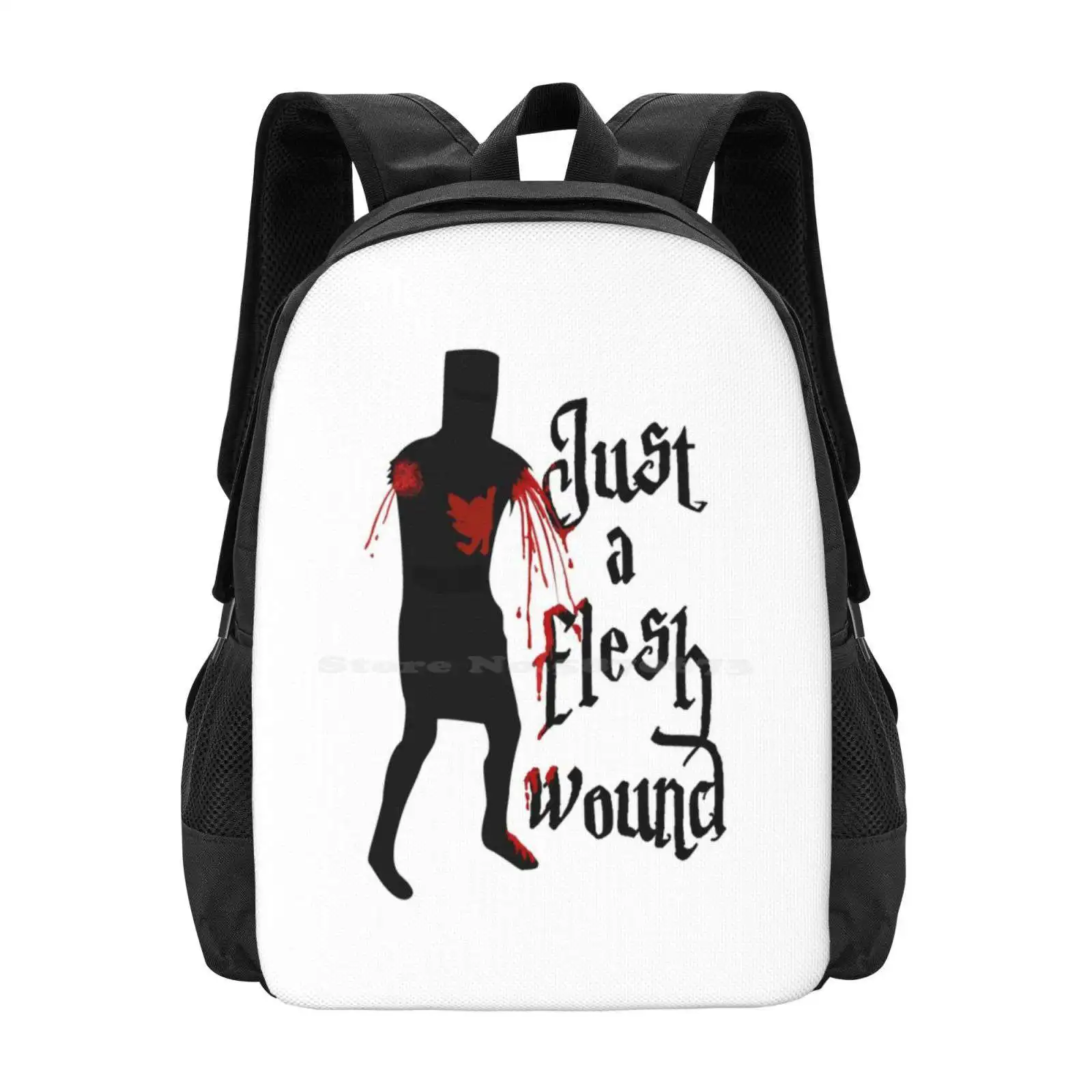 Just A Flesh Wound Backpacks For School Teenagers Girls Travel Bags Flesh Wound Python Black Knight Monty