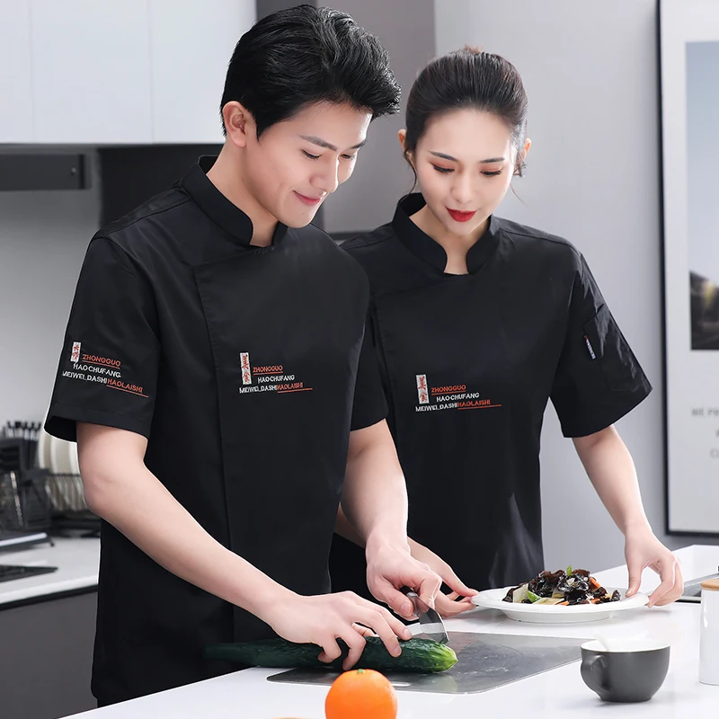 Men and Women Chef Jacket High Quality Professional Kitchen Outfit Coffee Shop Bakery Cooking Cook Uniform Hotel Catering Smock