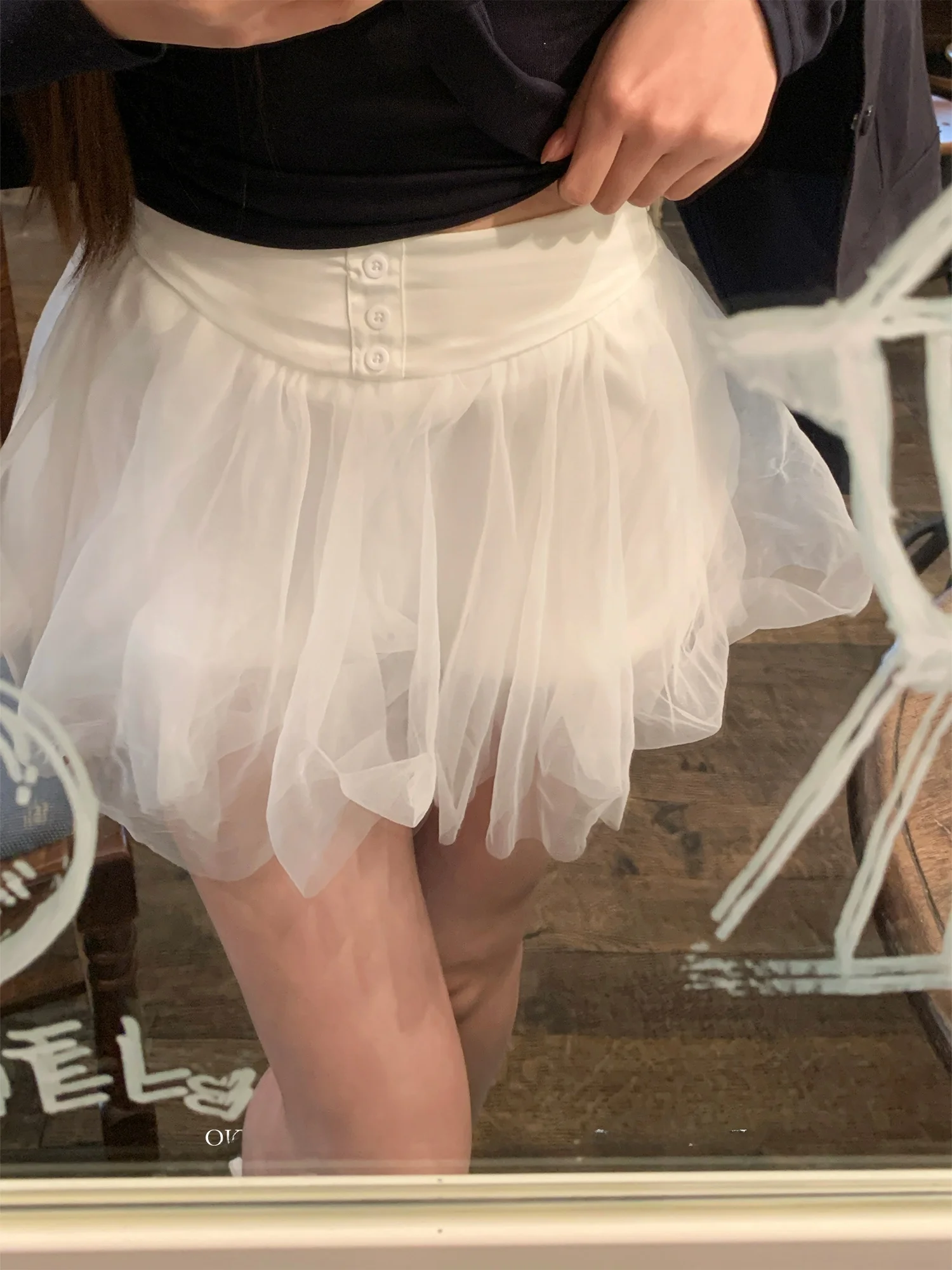 

Юбка OKJJ с высокой талией, белая, облегающая, балетный крой, повседневная, А-силуэт, для женщин, из качественного полиэстера, с эффектом омоложения