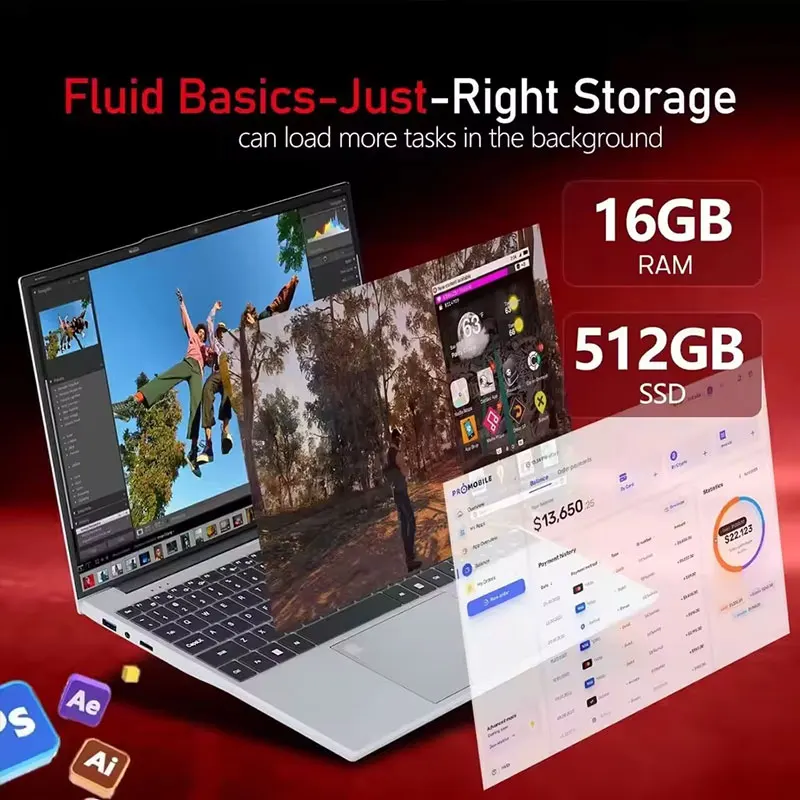 Ноутбук 2026 Windows 11 Pro 15.6 дюймов, Intel Core i9 10980HK, 16 ГБ ОЗУ, 1 ТБ/2 ТБ SSD, для офиса и игр, с разблокировкой по отпечатку пальца
