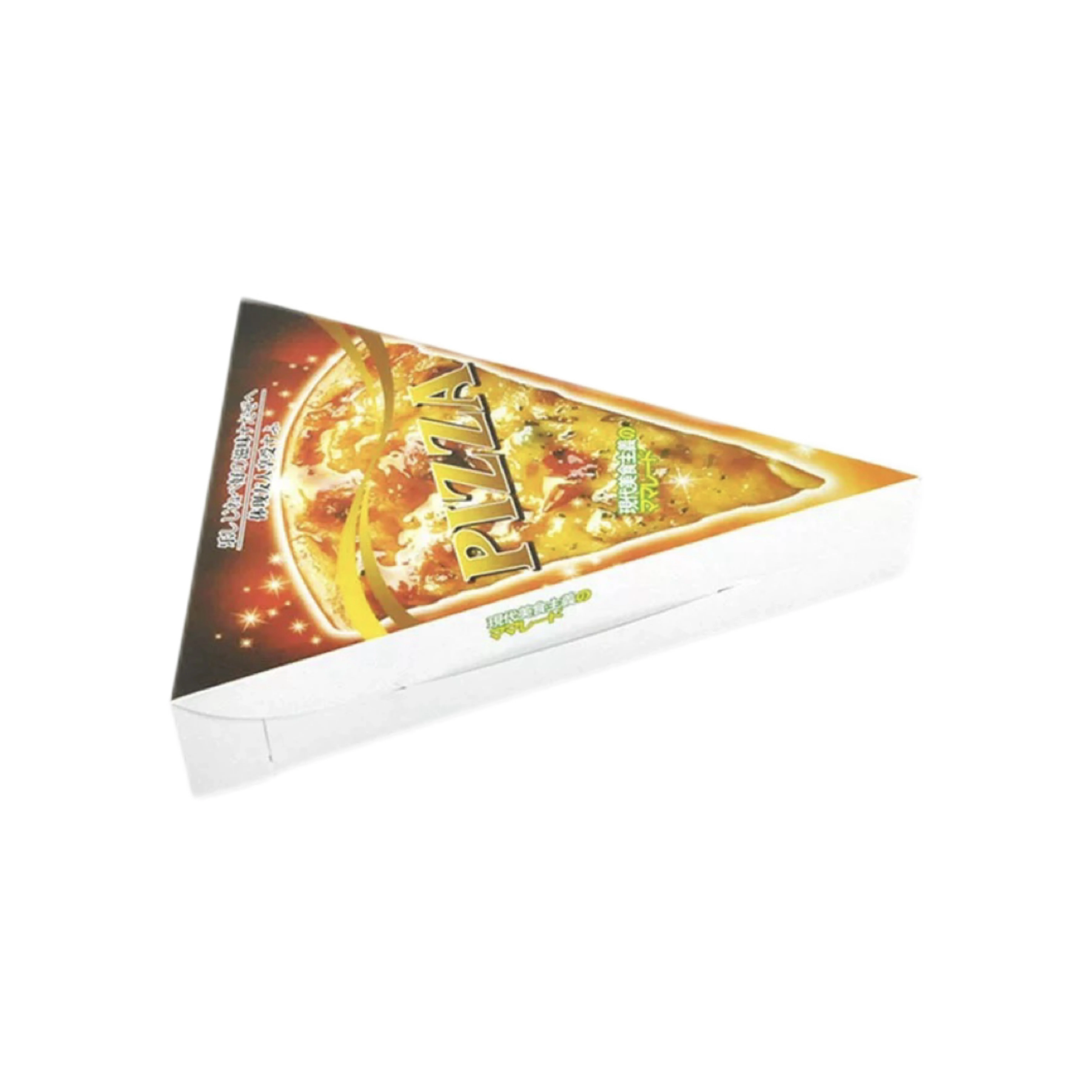 

Custom Logo Single Slice Corrugated Pizza Box Durable Paper Material with Embossed Stamped Design for Take-Away Food Packaging