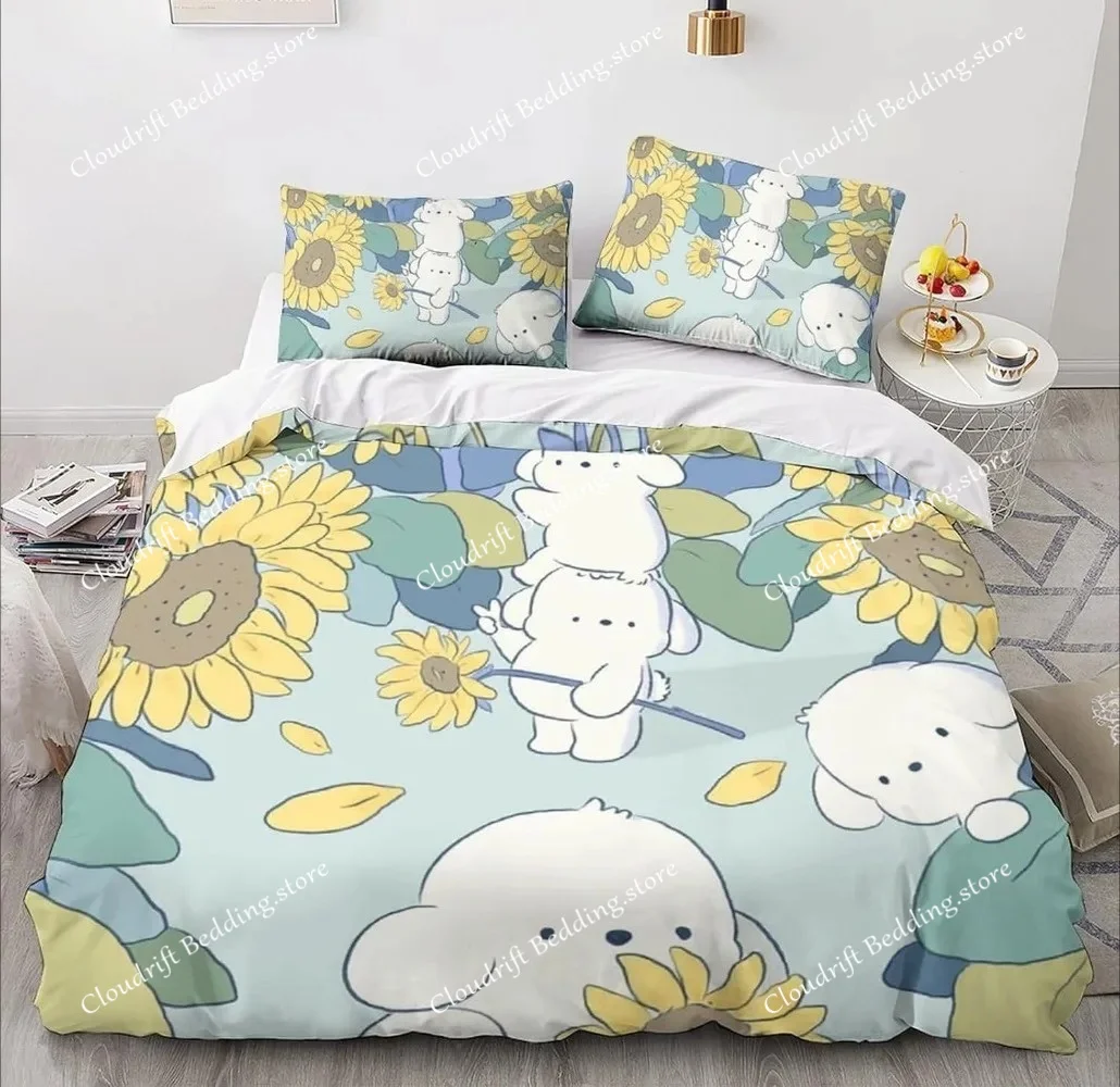Microfibre Bedding Sets, 3DCartoonAnimal Motif, Children's Bed Linen with Zip Room Decor  Duvet Cover  for Teenagers  adult