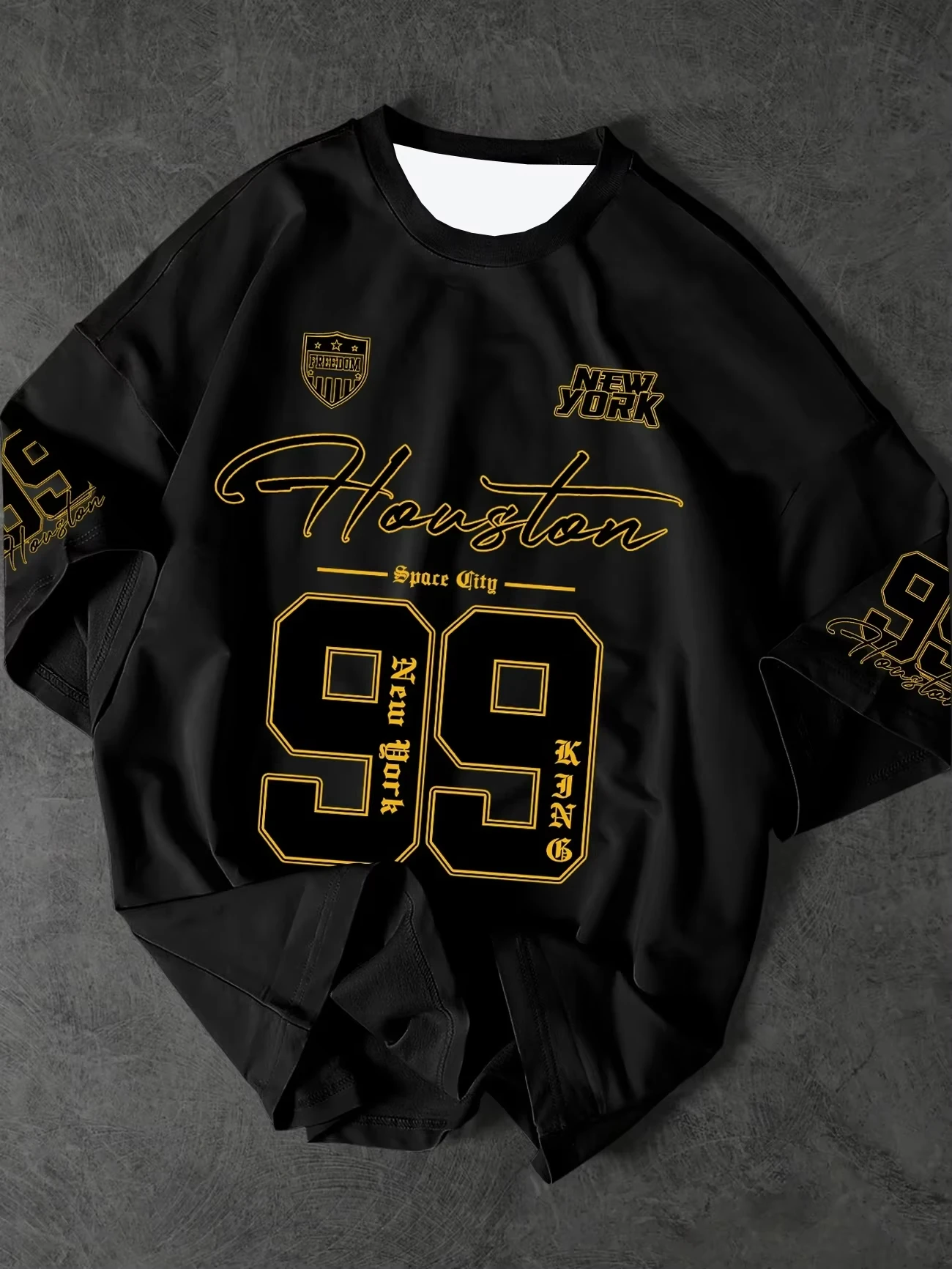 T-shirt estiva da uomo a maniche corte con stampa grafica, taglie forti, maglia sportiva da donna con stampa Brooklyn 93, top sportivo