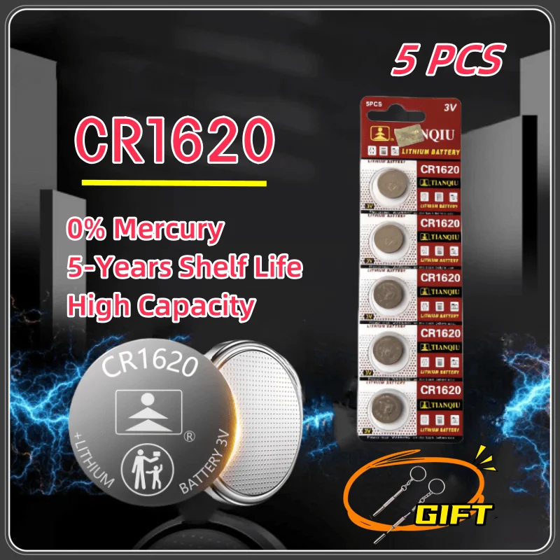 Button Batteries TQ CR1620 DL1620 BR1620 Lithium Coin Cells Battery For Watch Car Remote Control Calculator Scales Shavers