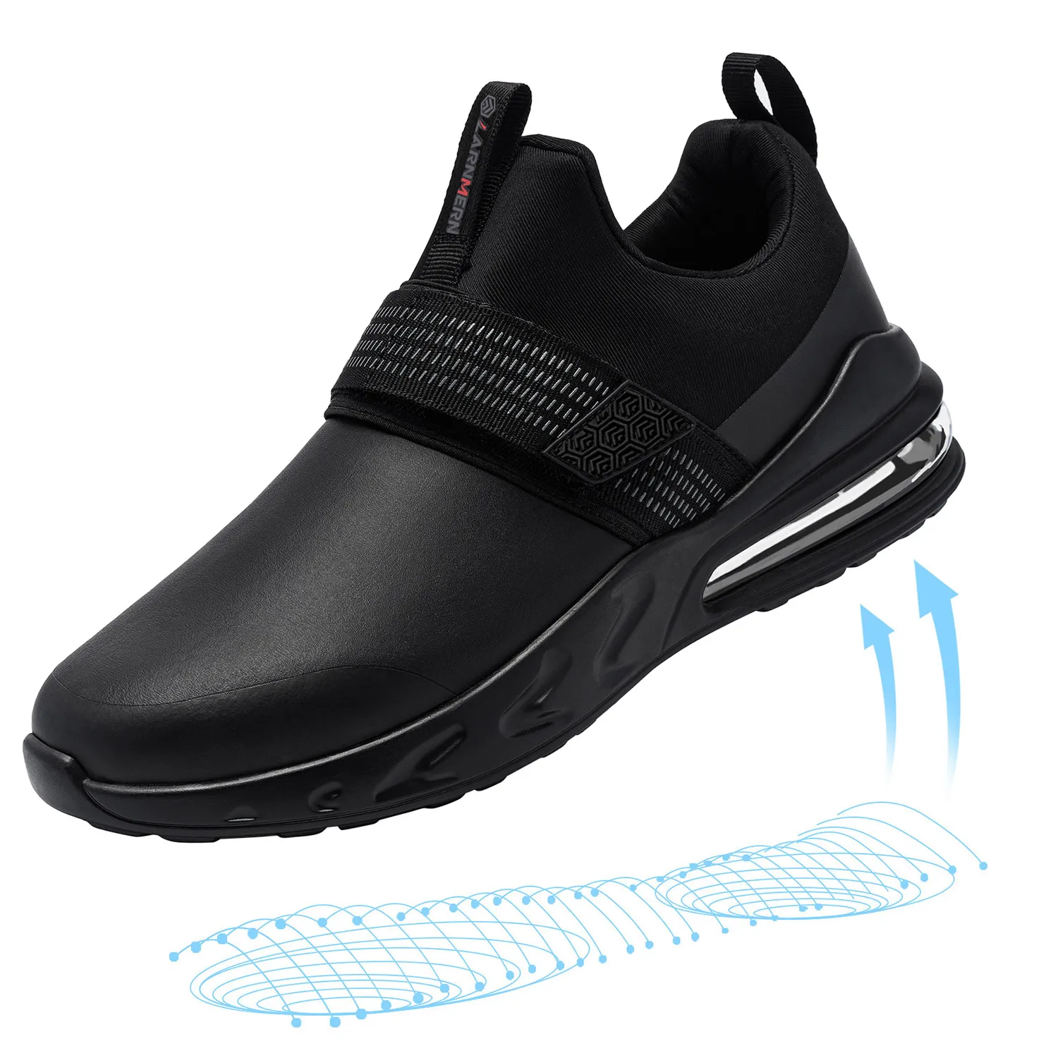 LARNMERN-Chaussures de Chef Imperméables pour Homme, SRC Slip Degré, Chaussures de Travail de Cuisine de Restaurant, Service Alimentaire, Huile Verde