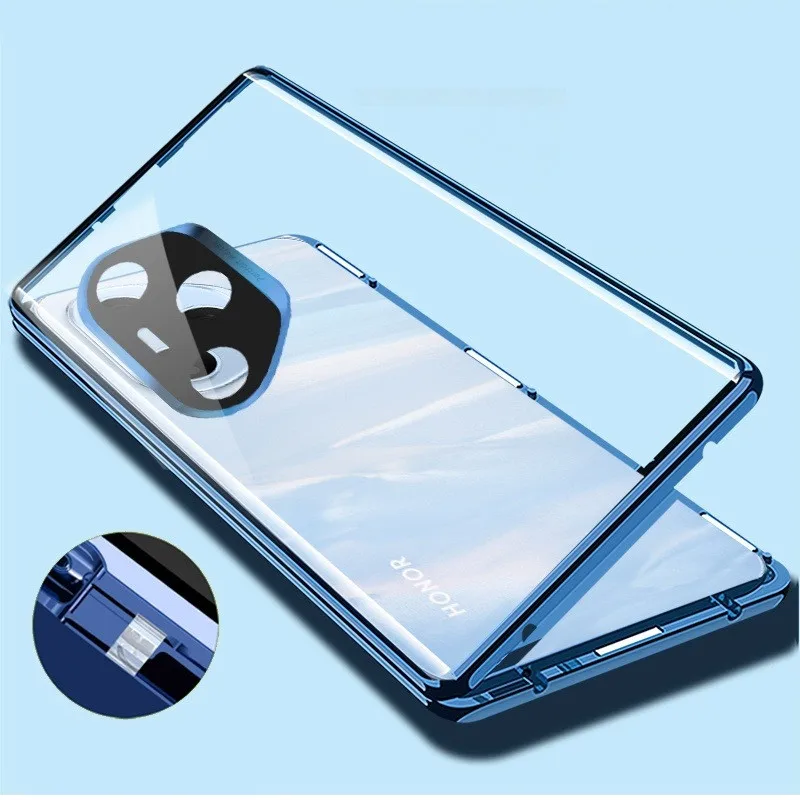 

For Honor 400 Pro Glass Phone case,New 360° Full Protection Magnetic Adsorption For Honor 400 Pro Honor400 phone sleeve cover