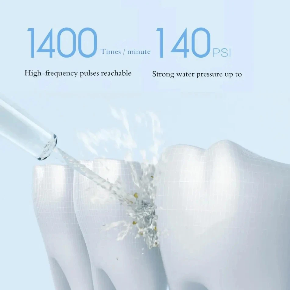 XIAOMI Mijia 스마트 전기 구강 Irrigator IPX7 Waterfroof 치과 워터 제트 Flosser 4 모드 구강 청소 W/4 NozzlesMemory