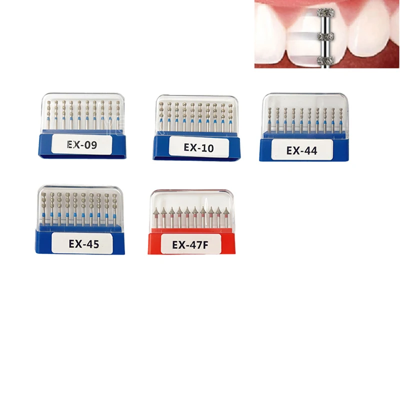 Dental Diamond Burs Preparation Depth Marking Medium Grit FG 1.6mm for High Speed Handpiece Dental Materials