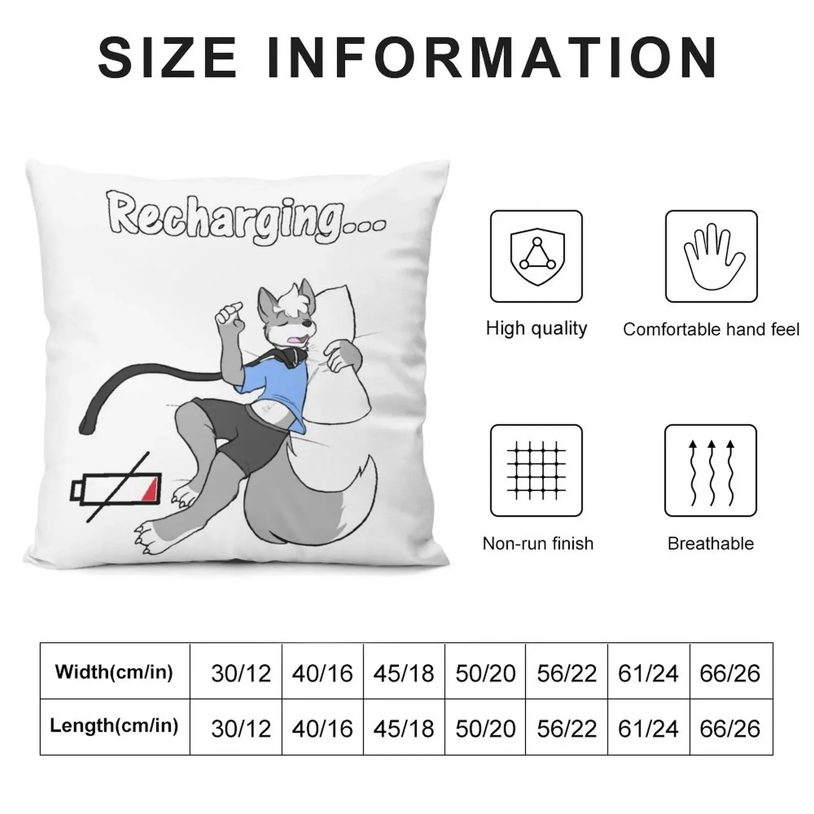 Sleepy Furry Wolf Snoozing and Recharging Throw Pillow luxury decor Bed pillowcases pillow