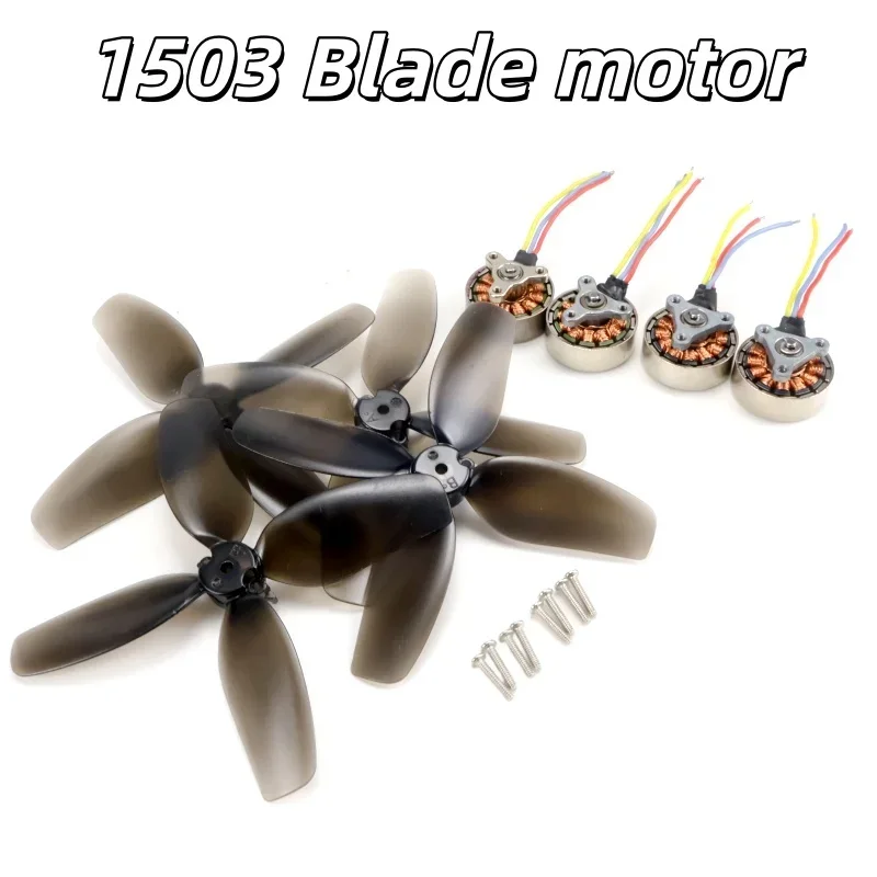 QY 4 stks Hoge kwaliteit 1503 Borstelloze motor en blade FPV racing drone vierassige afstandsbediening vliegtuigen motor