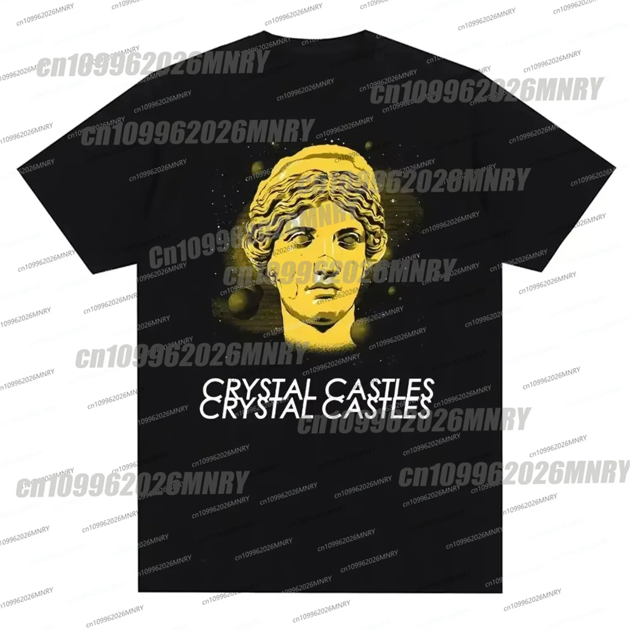 Cotton Tees Casual Crystal Castles Fashion Print Man T Shirt Crew Neck Streetwear Men T Shirt Women Free shipping Men T Shirt